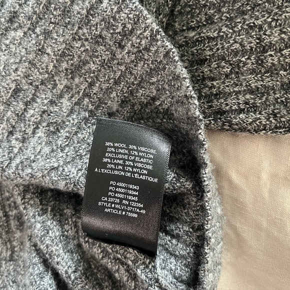 Aritzia Babaton Women's Wool Linen Nathaniel Crop Sweater in Heathered Gray XS - Picture 10 of 10